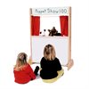 Scène de marionnettes et magasin avec tableau blanc
