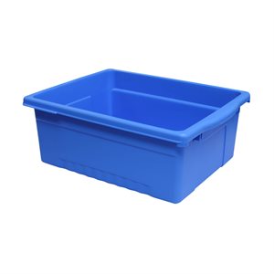 Grand bac en plastique bleu