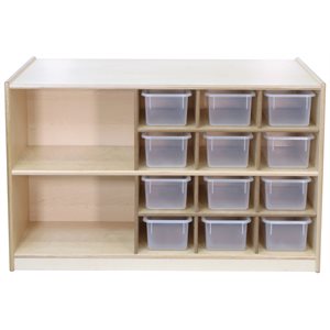 2 Sided Workstation with Clear Bins