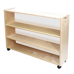 Adjustable 2 Shelf Unit: Tall Narrow w / Acrylic Back