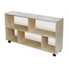 Étagère Block : basse et profonde avec dos en acrylique