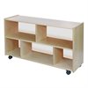 Étagère Block : mi-hauteur profonde avec dos en acrylique