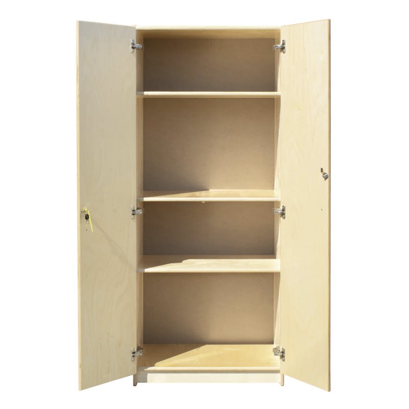 Armoire du professeur : étroite (2 étagères réglables + 1 étagère fixe)