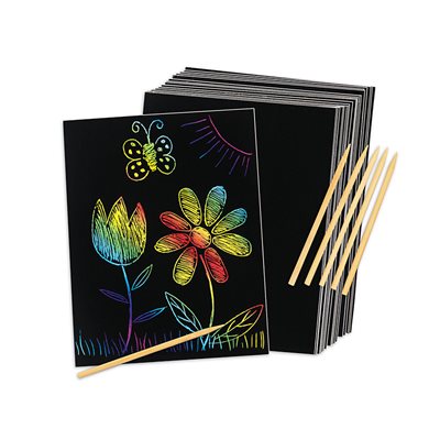 Papier à gratter arc-en-ciel