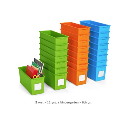 Bacs de rangement étudiant - Lot de 24 Bacs de rangement étudiant - Lot de 24