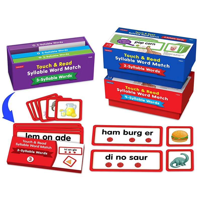 Touch & Read Syllable Word Match - Complete Set Touch & Read Syllable Word Match - Complete Set