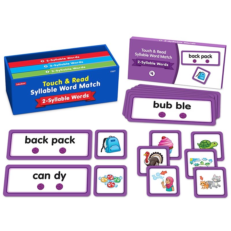 Touch & Read 2-Syllable Words Match