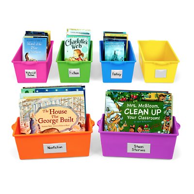 Neon Help-Yourself Book Bins - Ensemble de 6 Neon Help-Yourself Book Bins - Ensemble de 6