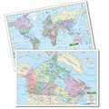Canada & The World Write & Wipe Map Combo