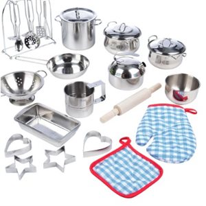 Batterie de cuisine All Play en acier inoxydable - 27 pièces