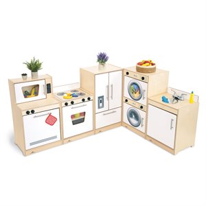 Contemporary Kitchen Combo Preschool - White