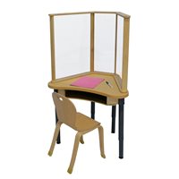  24" x 30" Synergy Desk with Sneeze Guard