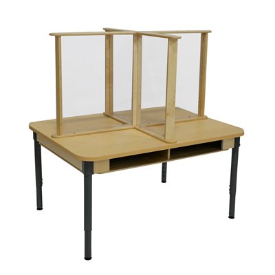 36" x 48" - Bureau pour 4 personnes avec pare-éternuements 36" x 48" - Bureau pour 4 personnes avec pare-éternuements