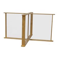  45.75" x 45.75" Sneeze Guard Table Partition