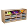 D- Low Storage Unit with 8 Translucent Trays