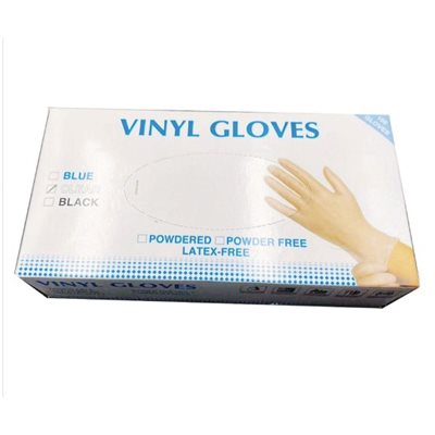 D- Vinyl Gloves - Large - Pack of 100