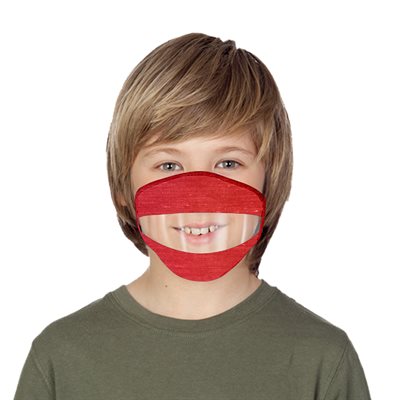  Masque jeunesse LISEZ MES LÈVRES - Couleurs assorties - 8-12 ans