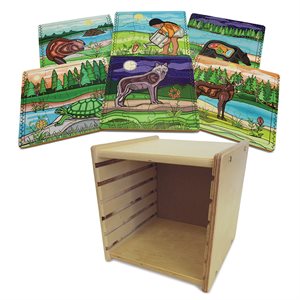 Indigenous Animals & Nature Puzzles - Set of 6 + Puzzle Storage Rack