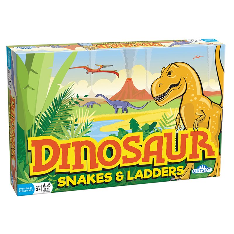 Dinosaur Snakes and Ladders Vintage Design