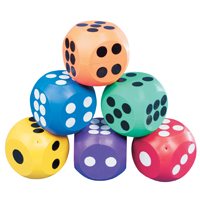 Prism Rubber Number Cubes - Set Of 6
