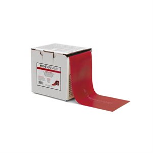 TheraBand 25 yard, Dispenser Box, Latex Free, Level 2, Red, Medium