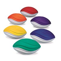 Prism Spiral Foam Footballs-Set / 6