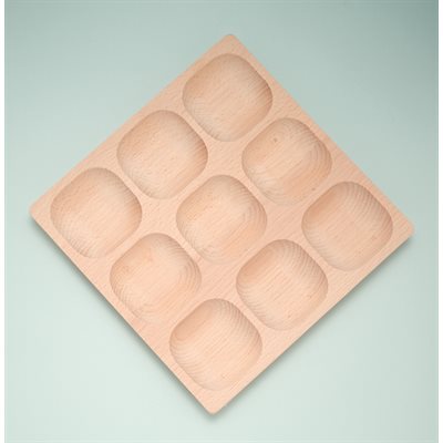 Wooden Sorting Tray - 9 Sections