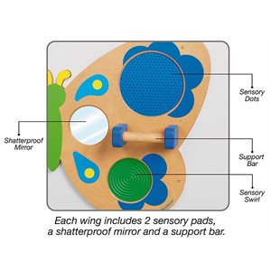 Touchez et explorez le papillon sensoriel