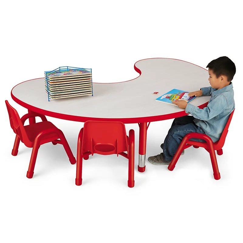 Table de groupe ajustable Kids Colours™ basse de 48 po x 72 po - Rouge Table de groupe ajustable Kids Colours™ basse de 48 po x 72 po - Rouge