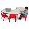 Table de groupe ajustable Kids Colours™ basse de 48 po x 72 po - Rouge
