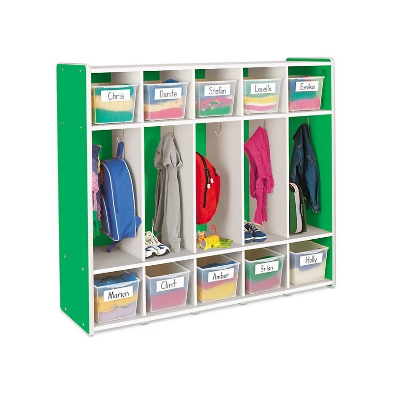 Casiers à manteaux Kids Colours™ pour 10 - Vert Casiers à manteaux Kids Colours™ pour 10 - Vert
