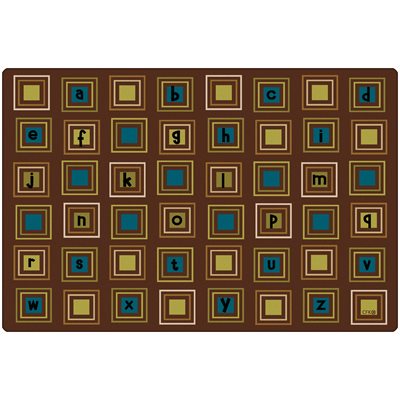 Literacy Squares Nature Rug - 8' x 12'