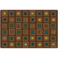Literacy Squares Nature Rug - 8' x 12'