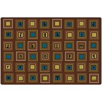 Tapis nature Literacy Squares, 8' x 12'