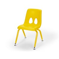 Chaise empilable classique de 15,5 po - Jaune