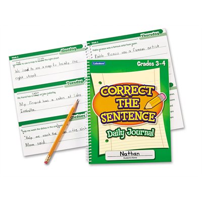 Correct Sentence Journal-Gr.3-4 Ea