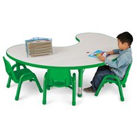 48 X 72" Group Kids Colours Adjustable Table-Green