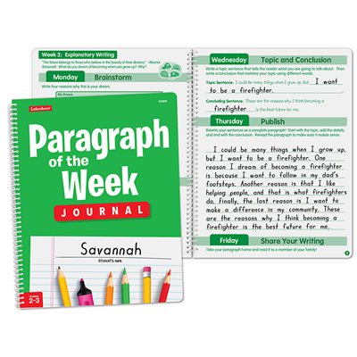 Paragraph of the Week Journal - Gr. 2-3 Paragraph of the Week Journal - Gr. 2-3