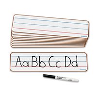 Single Line Write & Wipe Board-Set of 10