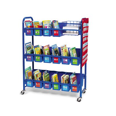 Leveled Library Mobile Storage Cart