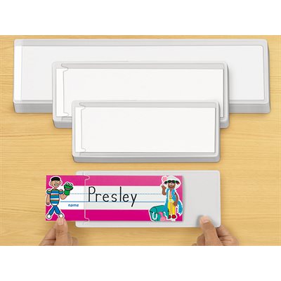 Manchons de plaque signalétique auto-adhésifs-4"x18"-Large