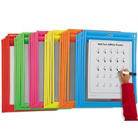 Reusable Write & Wipe Pockets - Set of 30