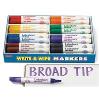 Write & Wipe Broad-Tip Markers - Class Pack