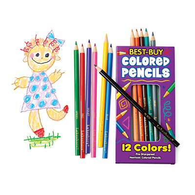 Crayons de couleur Best-Buy - Paquet de 12 Crayons de couleur Best-Buy - Paquet de 12
