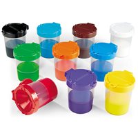 No-Spill Paint Cups - 10-Colour Set
