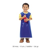 Tablier de peinture en vinyle pour tout-petit - Bleu