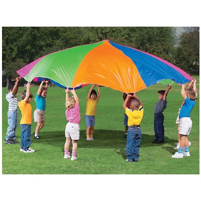 Parachute scolaire arc-en-ciel de 12 pi