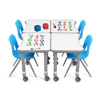 Bureau d'étudiant mobile Flex-Space Write & Wipe