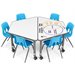 Flex-Space Write & Wipe Mobile Trapezoid Table