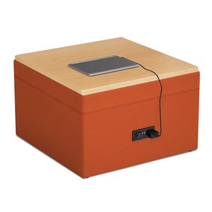 Modern Edge Modular Table with Power-Autumn Orange